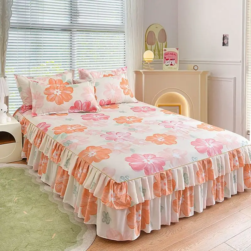 New-Three-piece-Bed-Skirt-Set-for-Sleeping-Naked-Bed-Cover-Protective-Cover