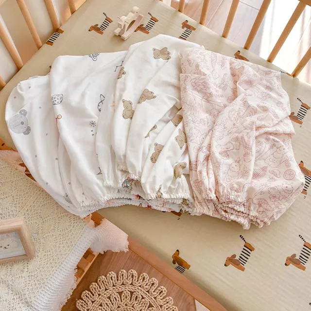 Newborn-Baby-Fitted-Crib-Sheets-Printed-and-Solid-Bed-Sheet-Cover-for-Baby-Bassinet-Kids-Bedding-1