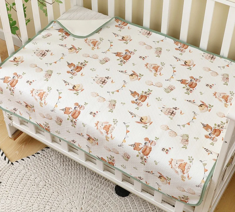 Newborn-Class-Baby-Breathable-4-Layer-Cotton-Diaphragm-Mattress-4-Layer-Waterproof-Washable-Baby-Sheets-Changing-Pad-Cover