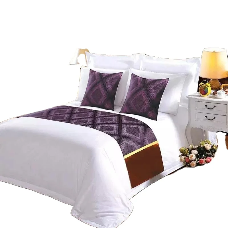 Newest-Style-Jacquard-Decorative-Plain-Dyed-Hotel-Bed-Runner