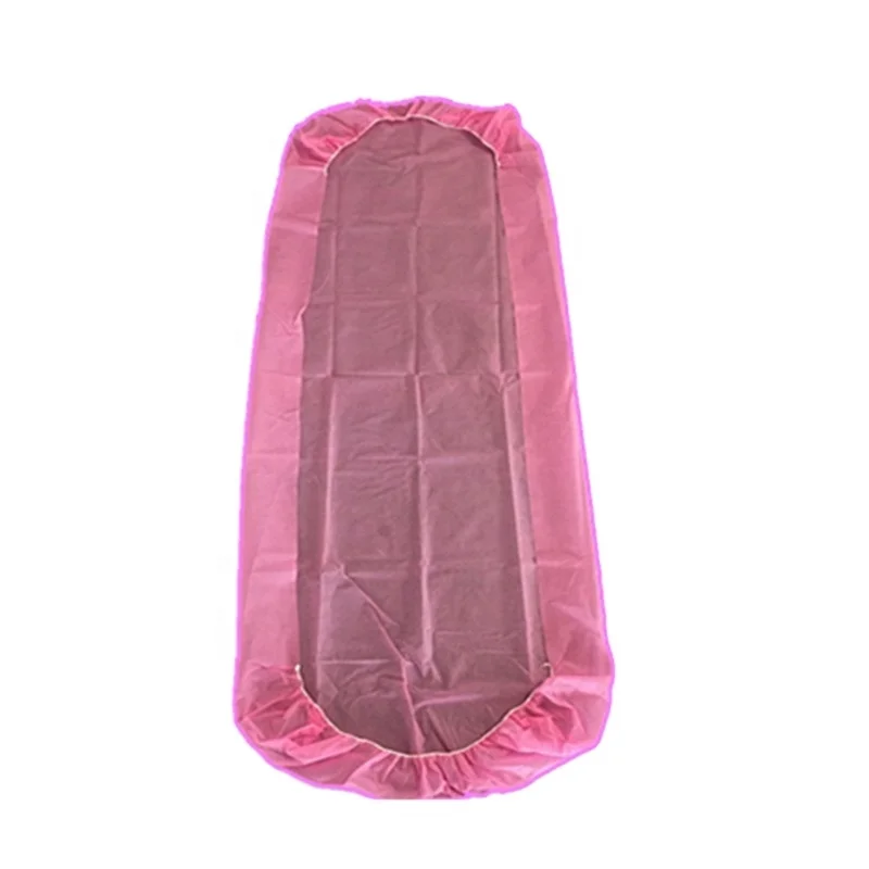 Non-Medical-Spa-Bed-Covers-Disposable-Pink-Bedding-Sheet-With-Elastic-Ends-for-Massage-Bed