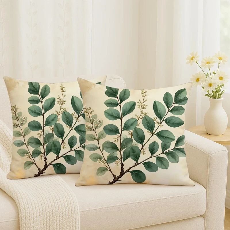 Nordic-Minimalist-Throw-Pillow-Covers-Plant-Foliage-patterned-Sofa-Cushion-Customizable-Decorative-Throw-Pillows