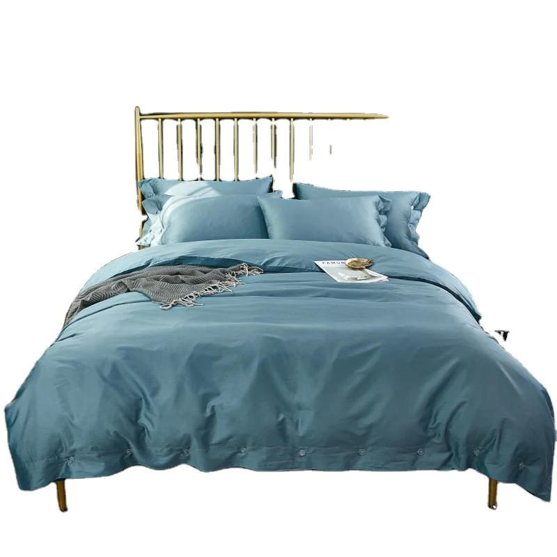 Nordic-Style-4pcs-Duvet-Cover-Set-Waterproof-Organic-300TC-60s-Long-Staple-Cotton-100-Cotton-Solid-Pattern-400TC-Thread-Count