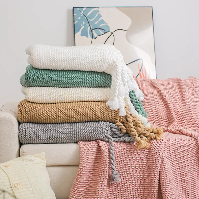 Nordic-Style-Acrylic-Very-Soft-Knitted-Office-Throws-Sofa-Throw-Blanket