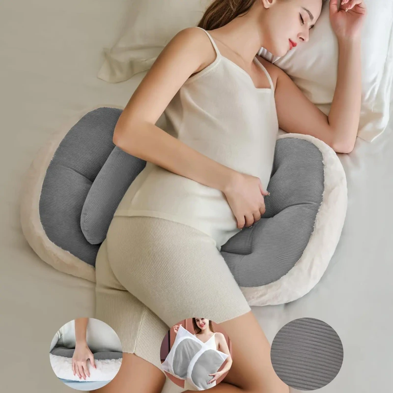 Nursing-Pillow-Maternity-Pillows-Wedge-Pregnant-Side-Sleeping-Woman-Pillow