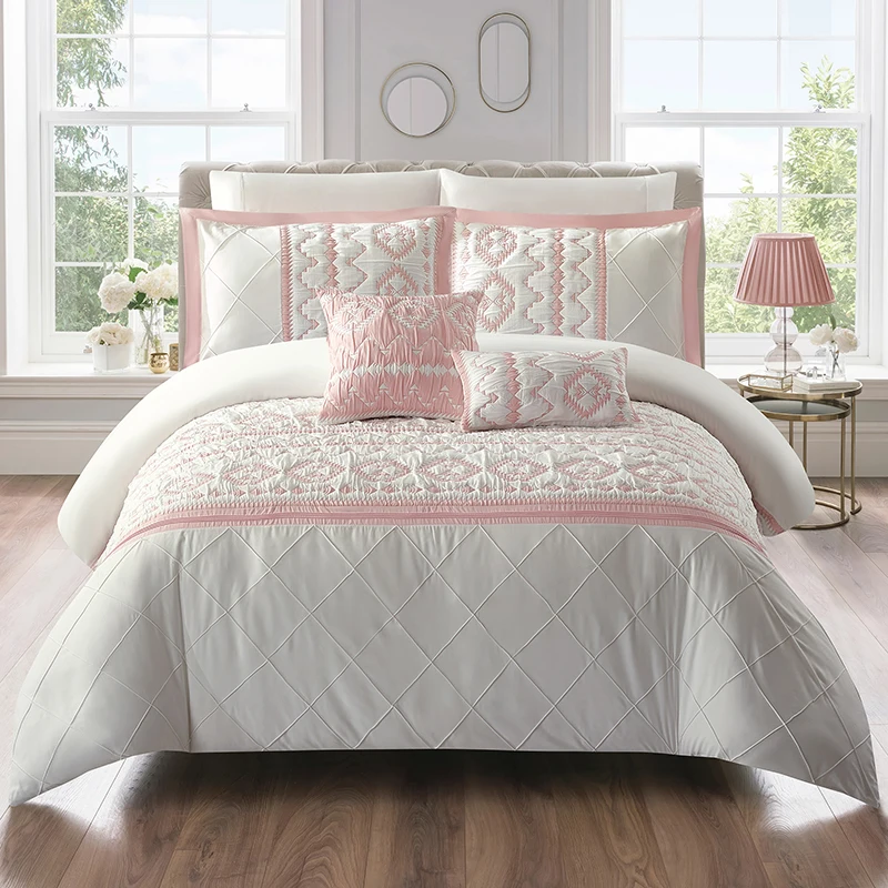 OEKO-BSCI-ISO-Certificate-Luxury-Jacquard-Microfiber-Breathable-All-Season-8-Piece-Comforter-Set-for-Home-Hotel-Use