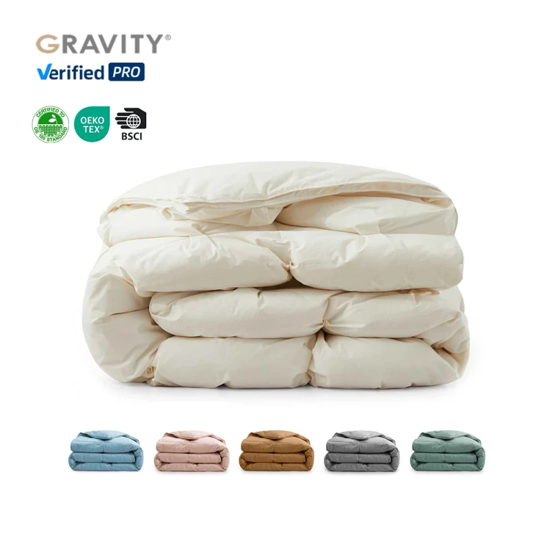 OEKO-Certified-100-Organic-Cotton-Therapy-Warming-Comforter-Quilted-All-Season-15-20-25-30lbs-Weighted-Blanket-For-Home-Travel