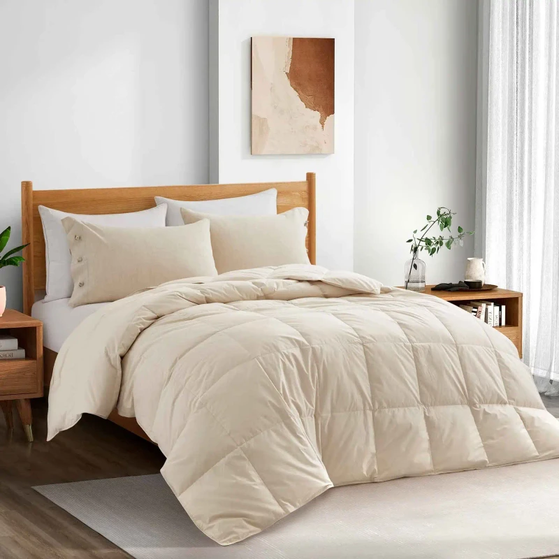 OEKO-Certified-Organic-Cotton-Weighted-Blanket-15-20-25-30lbs-All-Season-Therapy-Quilt-For-Home-Travel-Hospital-Hotel-Use-Picnic