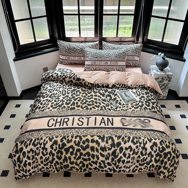 OEKO-TEX-Certification-Brand-Washed-Silk-Digital-Printing-4pcs-Bedding-Set-Quilt-Cover-Bed-Sheet-Bed-Fitted-Sheet-Pillowcase