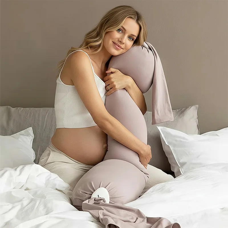OEKO-TEX-Certified-Hypoallergenic-Polyester-Filling-Lockable-Cover-All-night-Support-Maternity-Pillow-for-Restless-Legs
