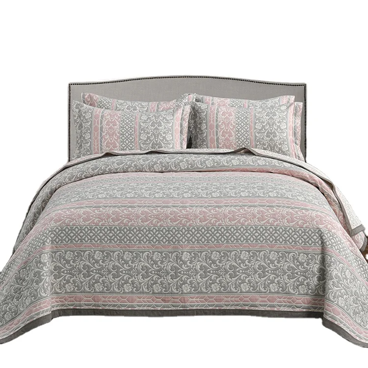 OEKO-TEX-O-Luxury-Bed-Quilt-Jacquard-Yarn-Dye-Throw-Blanket-Coverlet-for-Home-or-Hotel-Use