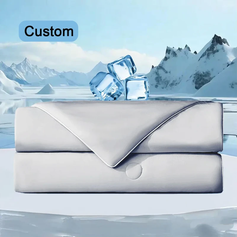 OEKO-TEX-Summer-Cozy-Breathable-Ice-Cold-Comforter-Quick-Cool-Cooling-Weighted-Blanket-for-Hot-Sleepers