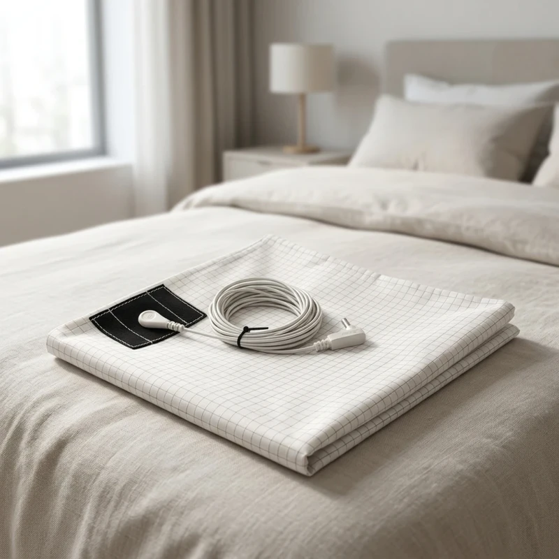 OEM-Conductive-Grounding-Bedding-10-Silver-Fiber-Grid-Sheet-for-Bedroom-Sleeping