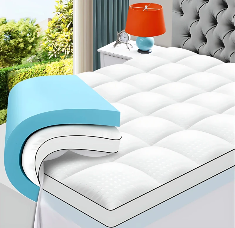 OEM-Cooling-Waterproof-Mattress-Topper-Queen-King-Size-Modern-Style-Mattress-Pad-for-Home-Hotel