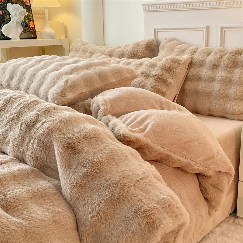 OEM-Custom-Luxury-Thick-Fleece-Blanket-Set-Beddings-Bedsheets-Soft-Warm-Rabbit-Faux-Fur-Bed-Blankets-Throw-for-Sofa-Couch-Winter