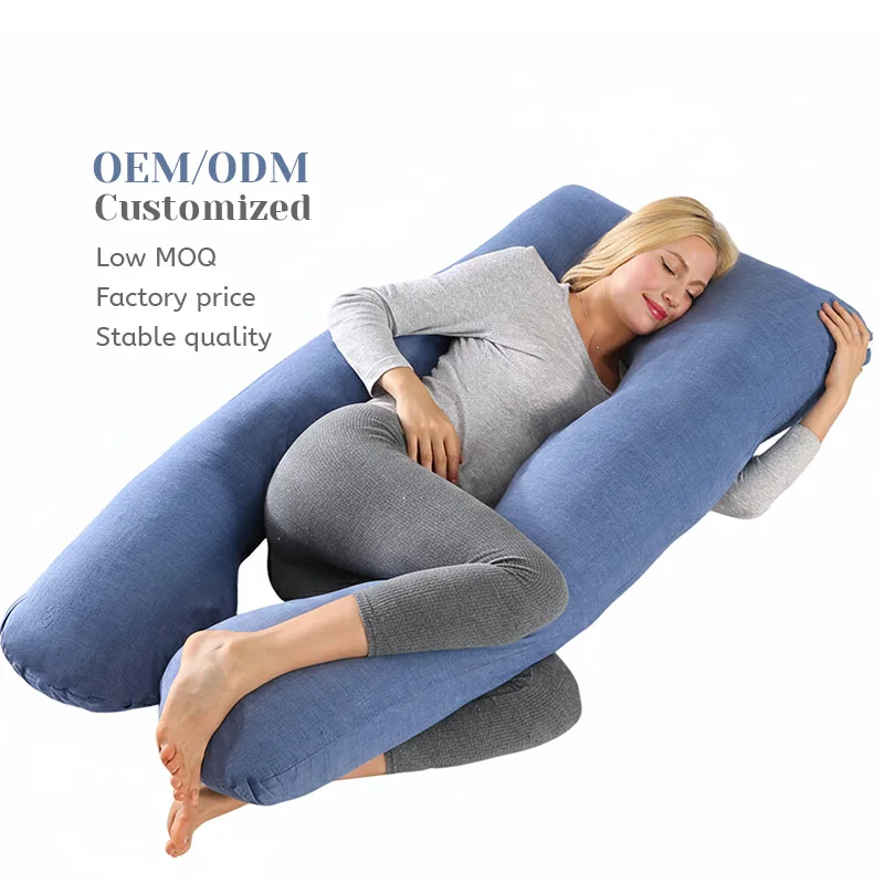 OEM-Customized-J-Shape-Fabric-Full-Body-Belly-Support-Maternity-Pillow-for-Pregnant-Woman-Sleeping