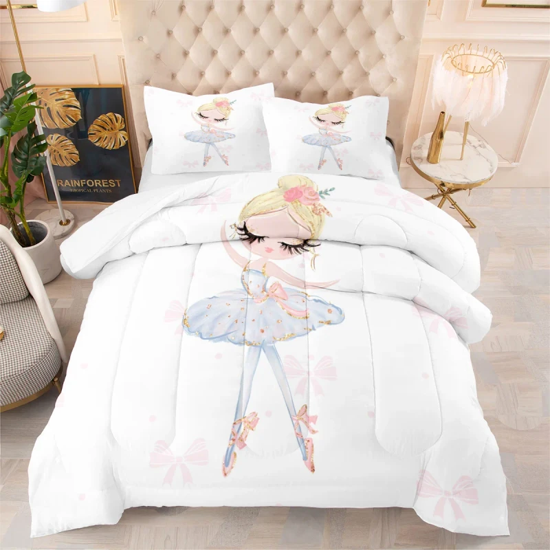 OEM-Factory-Decorative-Bedspread-Cartoon-Panel-Cotton-Kids-Princess-Girl-Patterned-Bedding-Set-Print-Duvet-Cover-Set