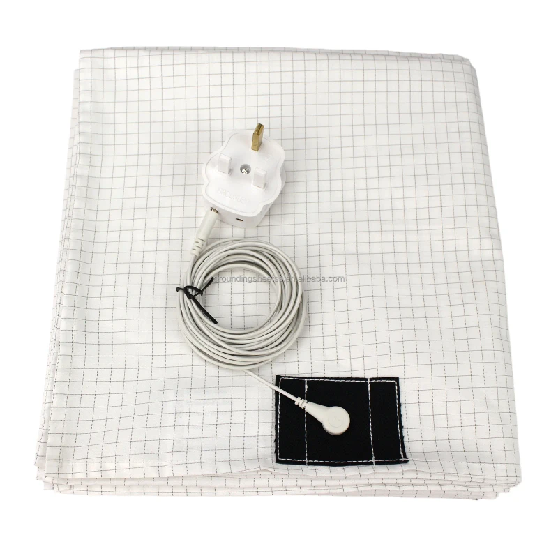OEM-Grounding-Fitted-Sheet-Silver-Fiber-Conductive-Cotton-Bedding-with-Grounding-Cord-Set
