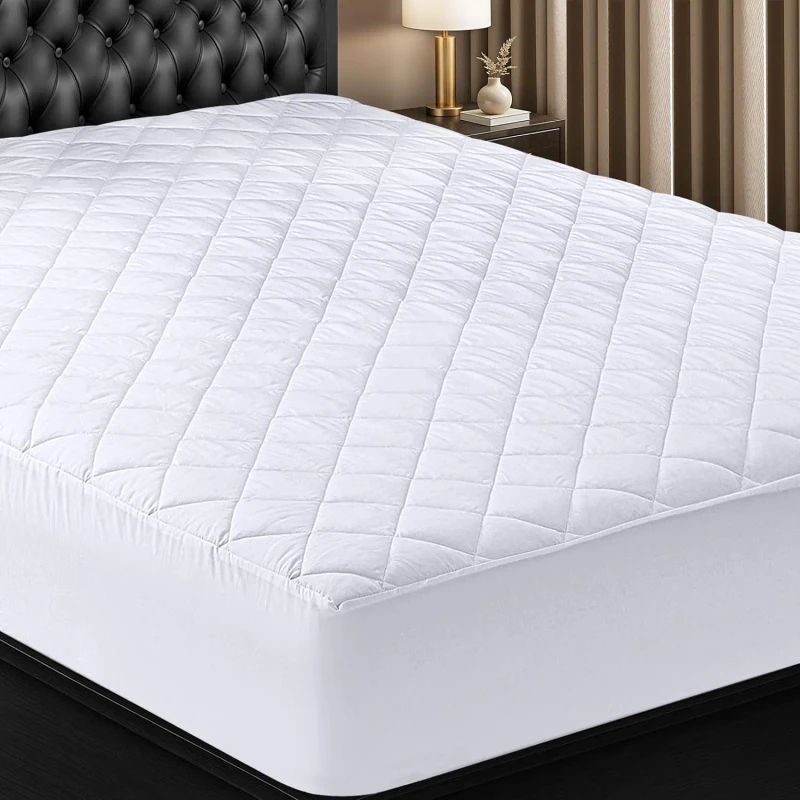 OEM-Noiseless-Mattress-Pad-with-Deep-Waterproof-Quilted-Mattress-Protector