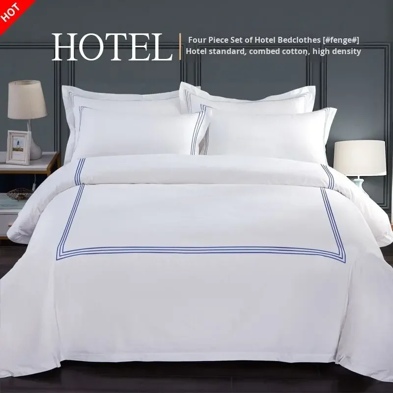 OEM-ODM-40-Count-White-Cotton-200TC-Bed-Sheet-Set-5-Star-Hotel-Embroidered-Edge-Custom-Size-Available
