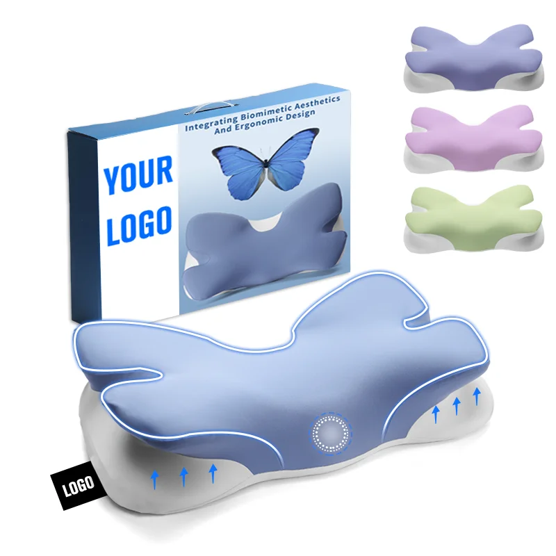 OEM-ODM-Cervical-Contoured-Support-Butterfly-Pillow-Custom-Sleeping-Orthopedic-Butterfly-Pillow-Memory-Foam-for-Bed