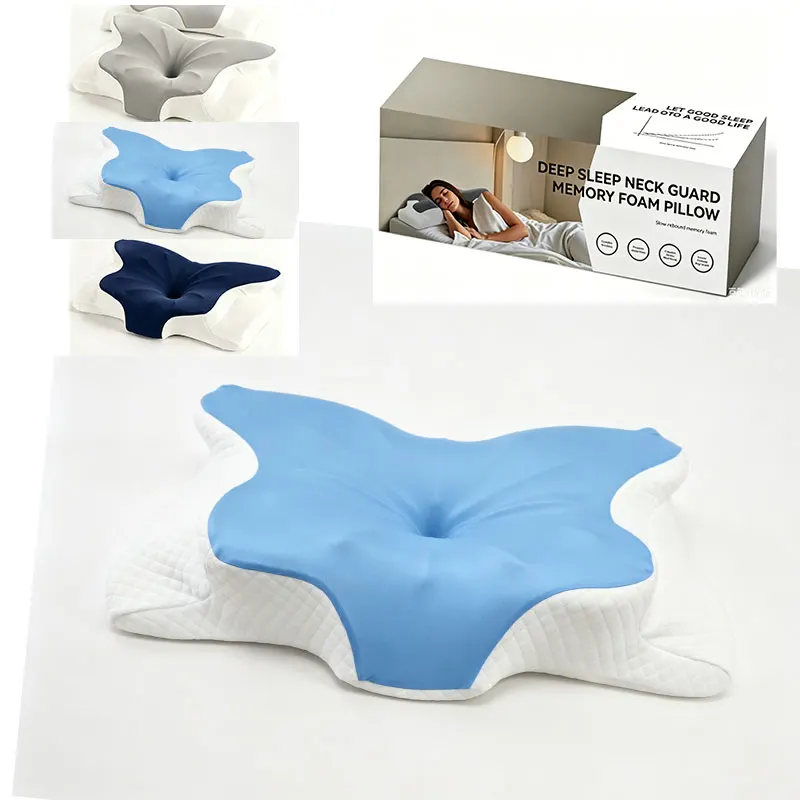 OEM-ODM-Custom-Orthopedic-Ergonomic-Neck-Support-Memory-Foam-Butterfly-Shaped-Cervical-Pillow-for-Shoulder-and-Neck-Pain-Relief
