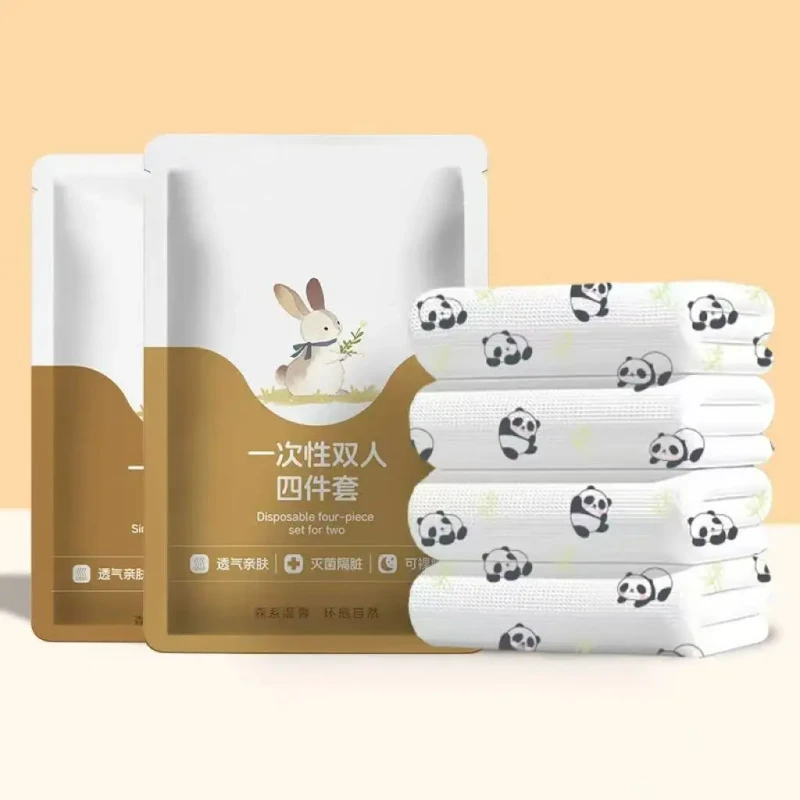 OEM-ODM-Disposable-Bedding-Set-4-Piece-Non-Woven-Travel-Bed-Sheets-Quilt-Cover-Pillowcase-Ultra-Soft-for-Hotel-Hospital