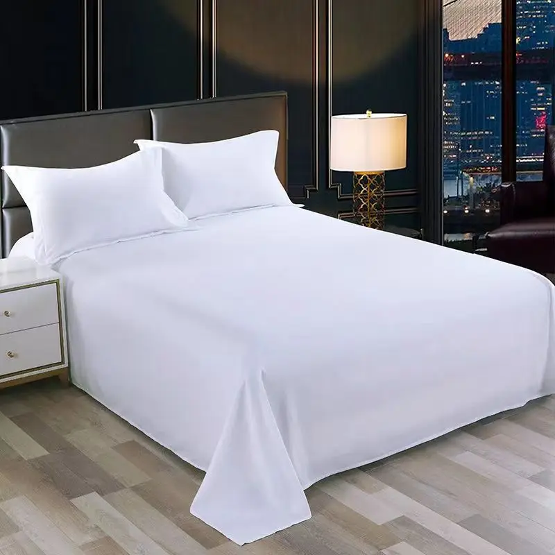 OEM-ODM-Hotel-Linen-100-Cotton-Satin-Flat-Sheet-Plain-Style-Adults-King-Twin-Sizes-White-Cotton-Fitted-Sheet-Home-Hospital-Use