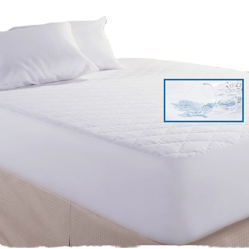 OEM-Premium-Hypoallergenic-Plain-Mattress-Cover-Quilted-Bed-Protector-Waterproof-Bugproof-Air-permeable-Features-for-Home