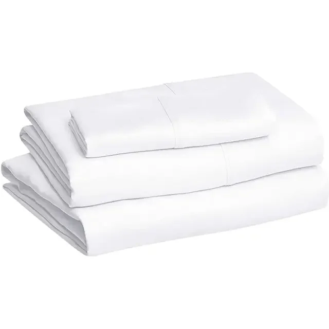 OEM-Solid-White-Color-Simple-Disposable-300TC-Stitching-3-Pcs-Twin-Bed-Sheet-Set-Cabin-Hospital-Bed-Sheet