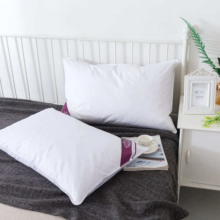 OEM-Super-Fluffy-Goose-Feather-Pillow-for-Hotels-Deep-Sleep-Pillow-Insert-100-Cotton-Customizable-Size-FOB-Price-USD-2.5