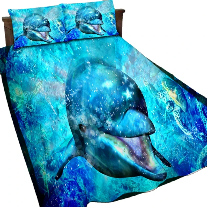 Ocean-Quilt-Bedding-Set-Pillowcases-Quilted-Throws-Bedding-Sets-Drop-Ship