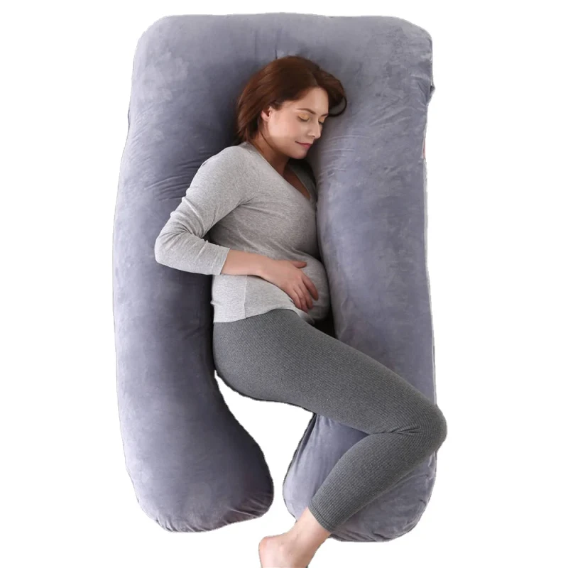 Oeko-Tex-Custom-Oversized-Full-body-Belly-Support-U-Shaped-Back-Hip-Pain-Pregnancy-Pillow-for-Pregnant-Women