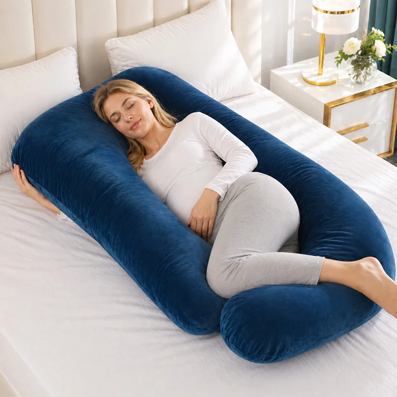 Oeko-tex-Certified-Multi-position-Hypoallergenic-Soft-U-Shaped-Full-Body-Support-Maternity-Pillow-for-Pregnant-Women