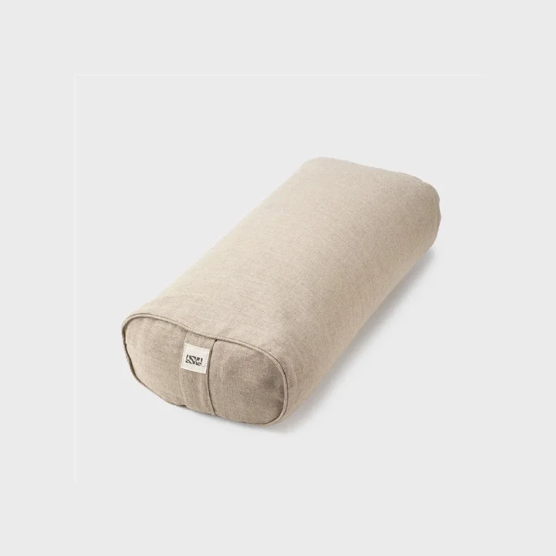 Organic-Buckwheat-Hulls-Fill-Cotton-Linen-Rectangular-Meditation-Yoga-Bolster-Pillow-Custom-LOGO-Custom-Premium-Cover-Yoga-Props