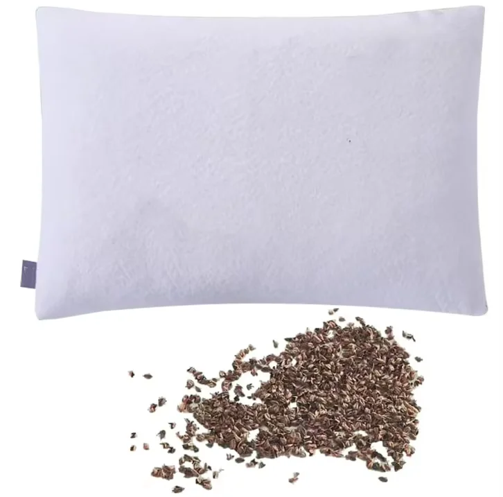 Organic-Buckwheat-Pillow-Adjustable-Loft-Breathable-Cool-Sleep-Cervical-Support-for-Back-and-Lateral-Lying