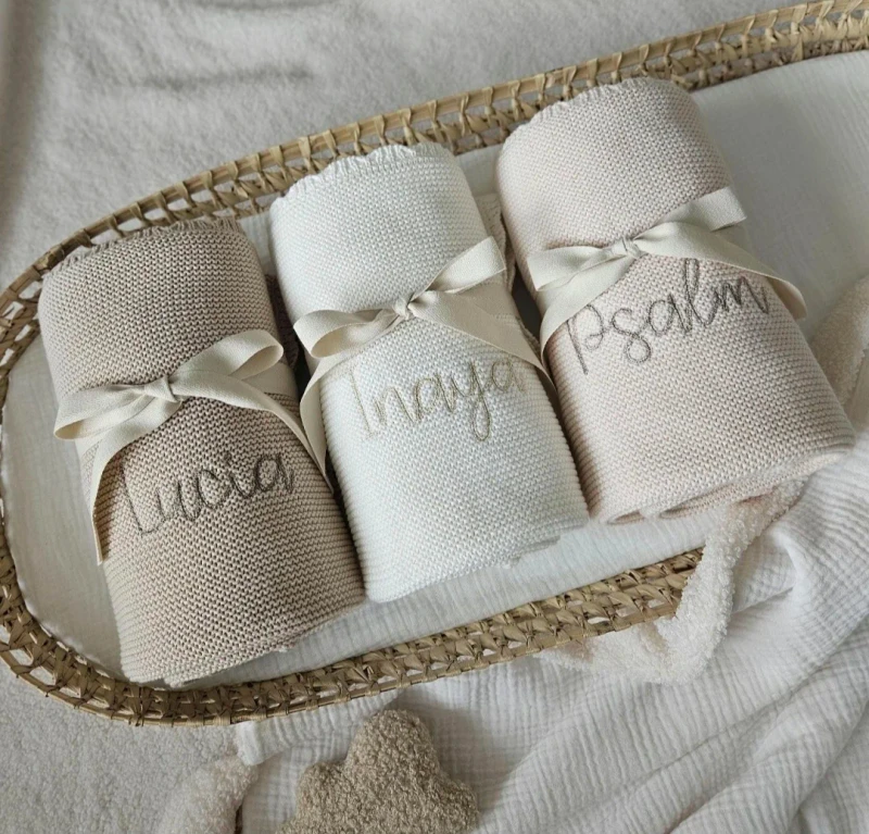 Organic-Cotton-Knitted-Baby-Shawl-Blanket-with-Scallop-Edge-Solid-Pattern-for-Pram-or-Nursery-Kids-Heirloom-Bedding