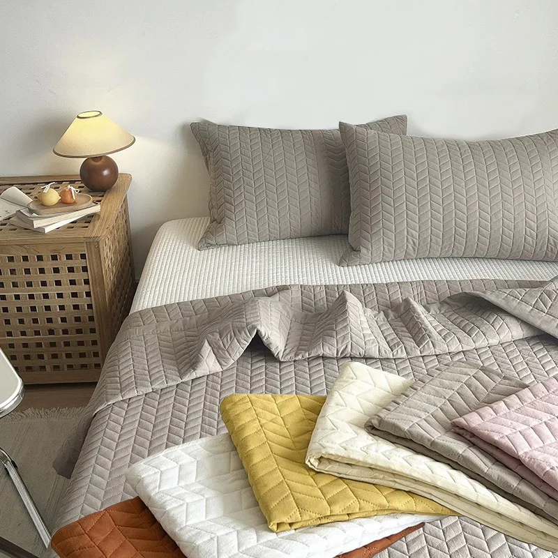 Organic-Cotton-Quilted-Blanket-Queen-King-Size-Quilt-Bed-Sheet-Cotton-Cover-Bedding-Sets-Hotel-100-Cotton-Bedspread