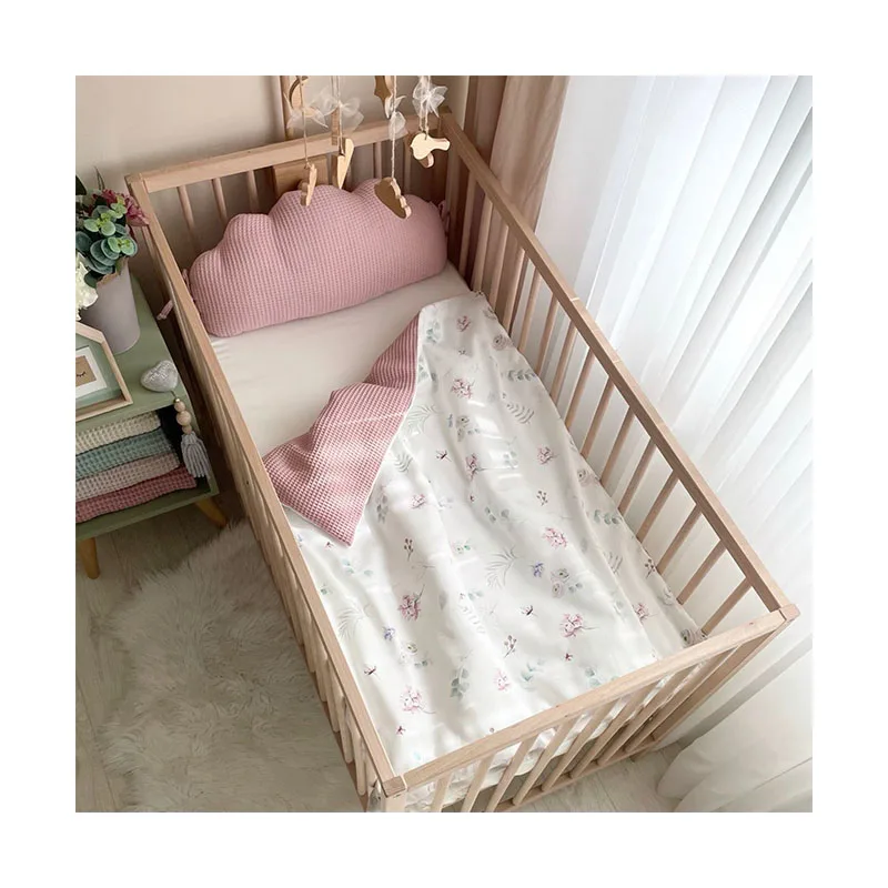 Organic-Kids-Duvet-Cover-and-Pillowcase-Twin-Toddler-Cot-Floral-Bedding-Baby-Sleeper-Bedside-Crib-Set-for-Girl