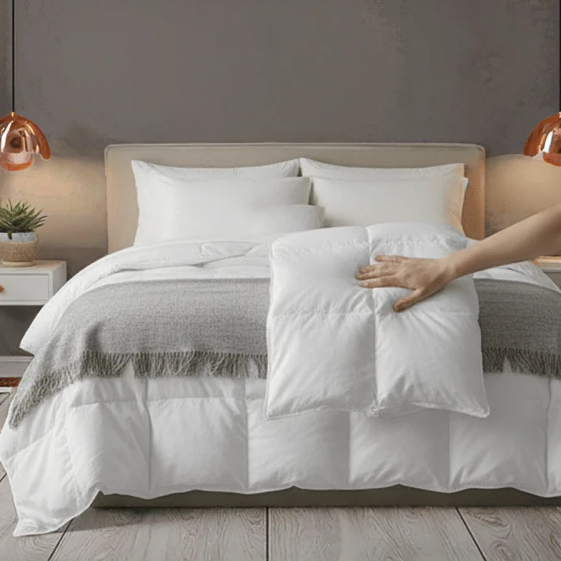 Organic-Woven-Plain-Quilt-Duvet-Fabric-100-Cotton-Eco-friendly-Breathable-Medium-Weight-Winter-Comforter-OEKO-TEX
