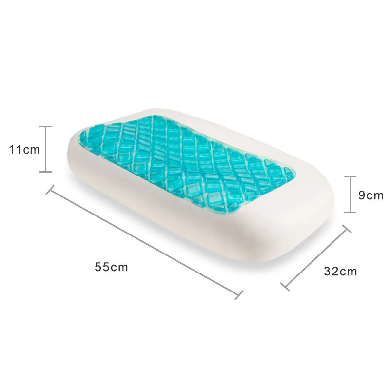 Orthopedic-Cooling-Gel-Memory-Foam-Bed-Pillow-Anti-Wrinkle-Sleeping-Rectangular-Neck-Support-Breathable-5s-Slow-Rebound