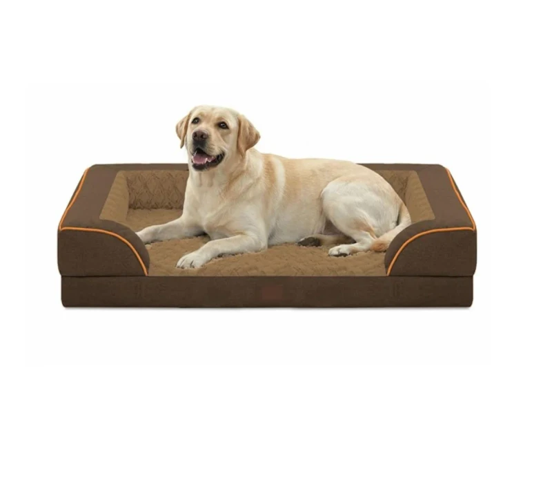 Orthopedic-Eco-Friendly-Winter-Modern-Dog-Cat-Bed-Soft-Comfortable-Indoor-Linen-Sponge-Fill-XL-Size