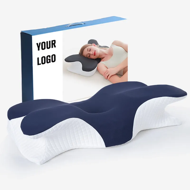 Orthopedic-Memory-Foam-Butterfly-Pillow-Custom-Logo-Contour-Wearable-Body-Support-for-Neck-Ergonomic-Medical-Therapeutic-Pillow
