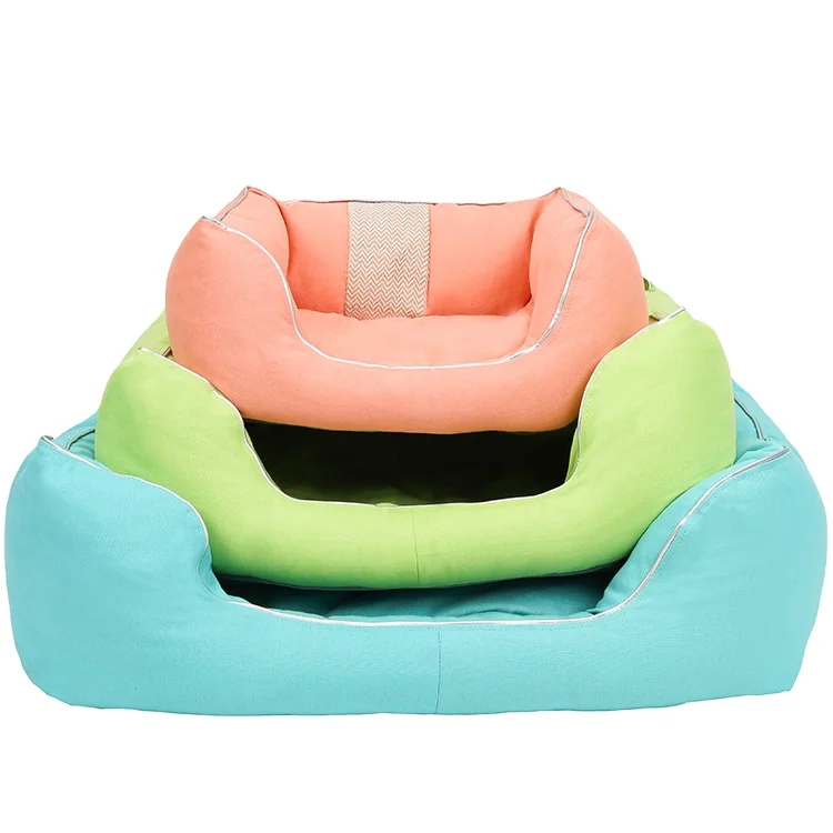 Orthopedic-Non-slip-Dog-Bed-Nature-Linen-Fabric-Dog-Beds-Eco-Friendly