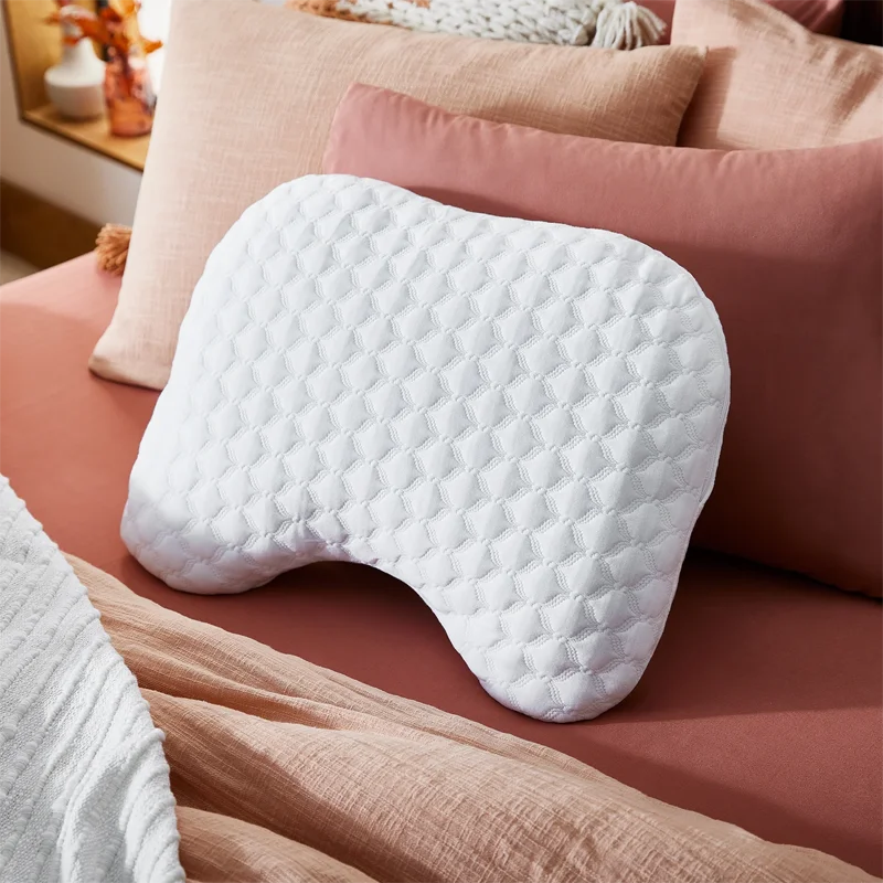 Orthopedic-U-Shape-Solid-Pattern-Memory-Foam-Molded-Bed-Pillow-for-Neck-Pain-Relief-in-Bed-Room