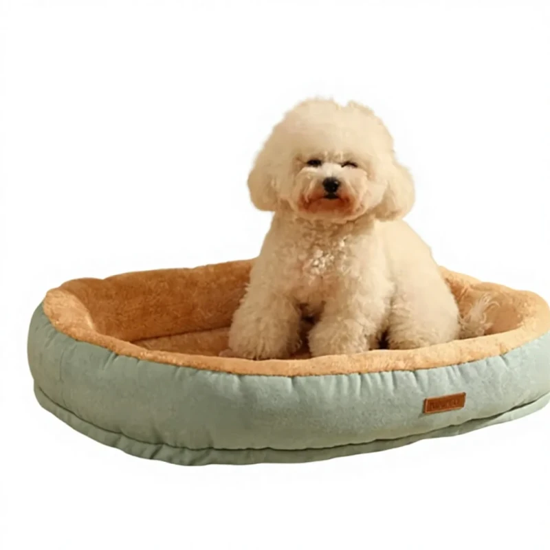 Oval-Soft-Faux-Fur-Linen-Solid-Classic-Eco-Friendly-Removable-Washable-Dog-Bed-Pet-Cushion