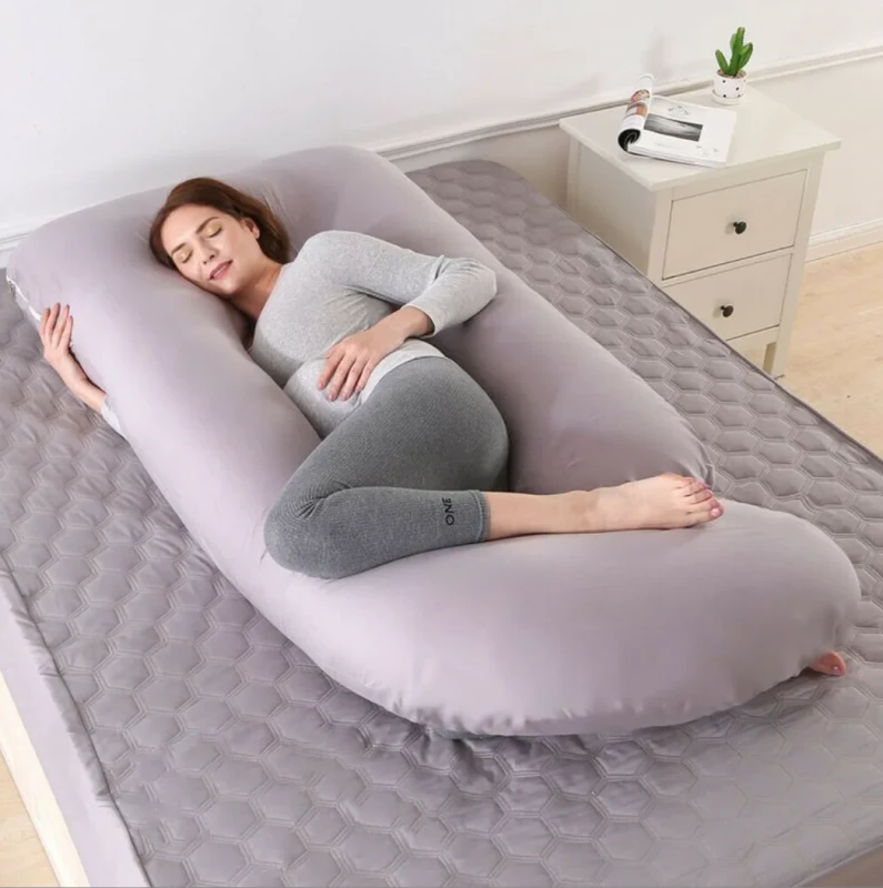 Oversized-U-Shape-100-Cotton-Anti-Bacteria-Pillow-for-Pregnant-Women-Soft-Function-Positioners-for-Comfortable-Pregnancy-Sleep