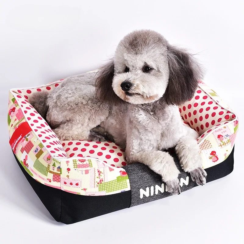Oxford-Cloth-Durable-Thickened-Removable-Washable-Luxury-Print-Eco-Friendly-Outdoor-Pet-Bed-Square-Cotton-Fill-Multi-Size-Pet