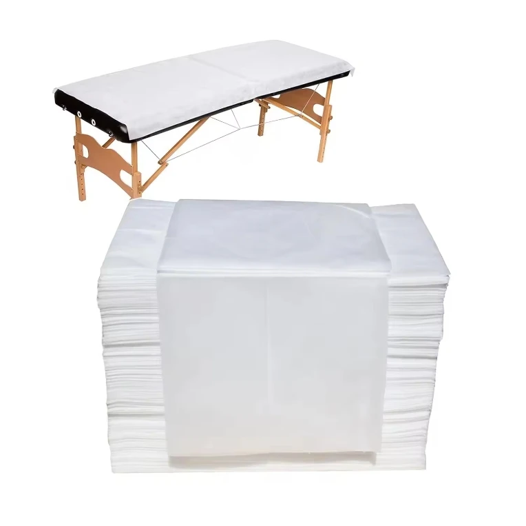 PLA-Cellulose-Degradable-Water-Oil-Proof-Fabric-Disposable-Custom-30-35g-Bed-Sheet-Spa-Massage-Bed-Sheets