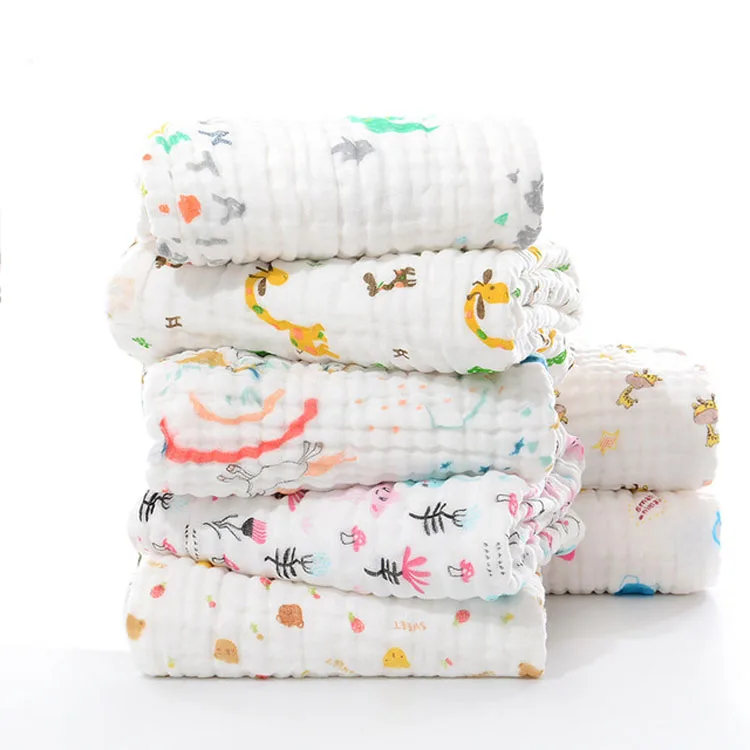 PLHFREYA-100-Cotton-Muslin-6-Layer-Baby-Blanket-Super-Soft-Customized-Print-All-Season-Portable-Wearable-Modern-Kids-Bedding